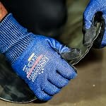 LINCONSON 3 Niveau de l' emballage 5 Performance de sécurité résistante à la coupe Series Mécanicien de la construction PU Gants de travail Pouce double renforcée