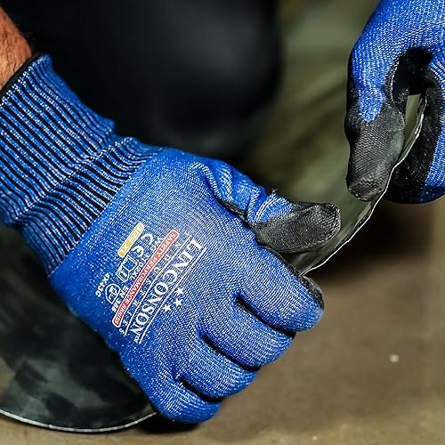 Miniatura 5 de LINCONSON - Paquete de 3 guantes de trabajo de poliuretano para mecánico de construcción, resistentes a cortes, resistentes a cortes, de nivel 5,