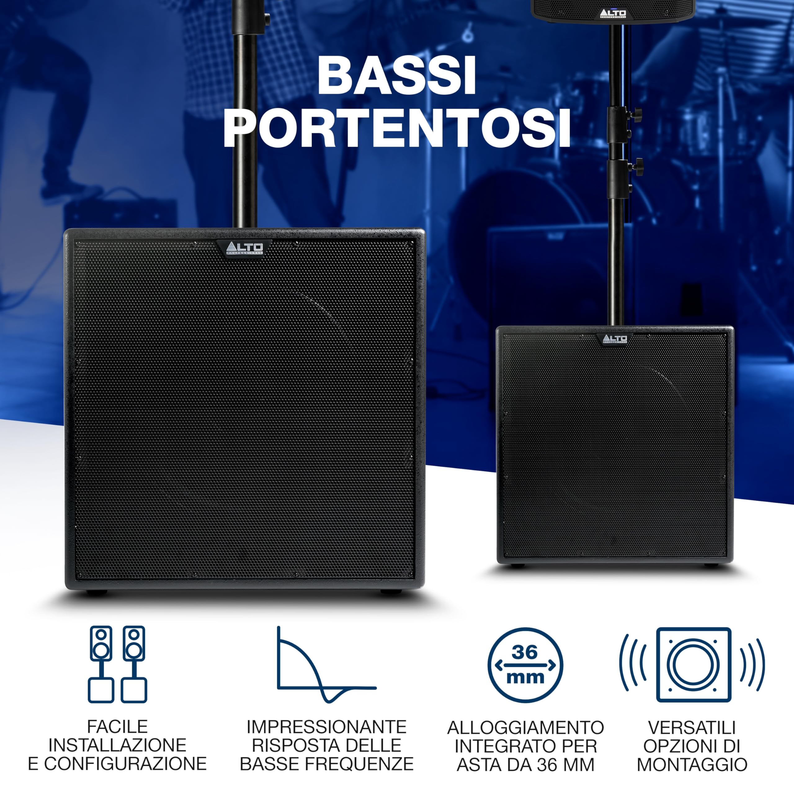 ALTO TX12S Subwoofer PA Amplificato 900W 12" | Prestazioni DSP, Bobina 2", Bassi Profondi e Installazione Plug-and-Play
