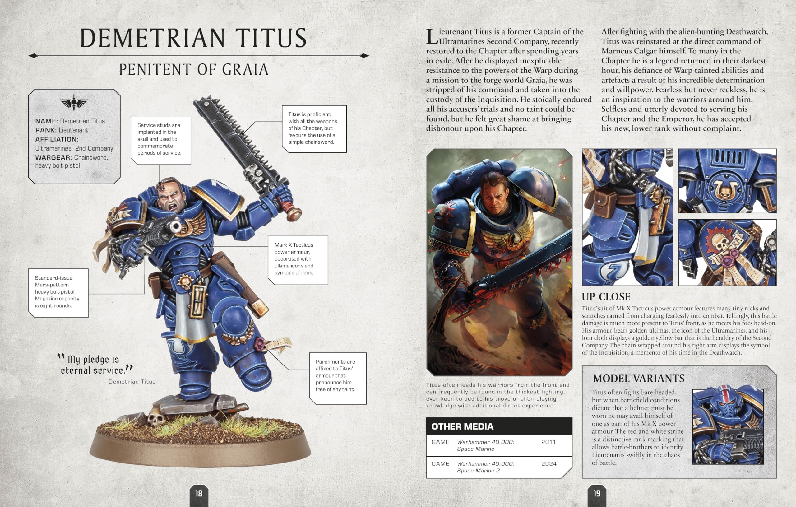 Warhammer 40,000 Character Encyclopedia: The Instant Sunday Times Bestseller! Includes Lieutenant Titus Miniature