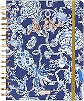 Lilly Pulitzer Large Monthly Planner 2025-2026: Sapphire Pool Barefoot Beachcomber with Stickers, Pockets & Gold Spiral Binding