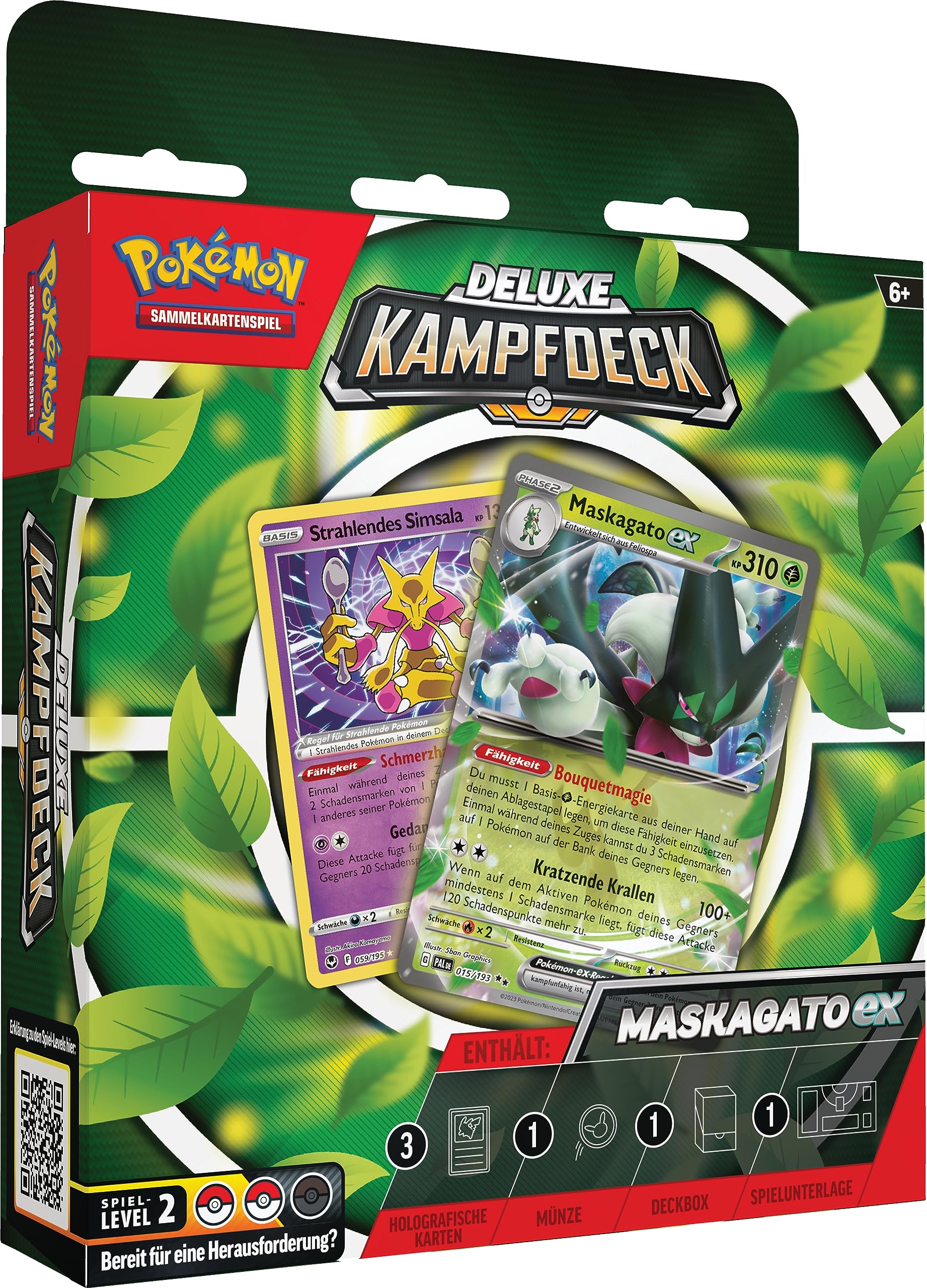 Pokémon - Gioco di carte collezionabili: deck da combattimento deluxe Maskagato-ex (mazzo immediatamente giocabile con 60 carte e accessori)