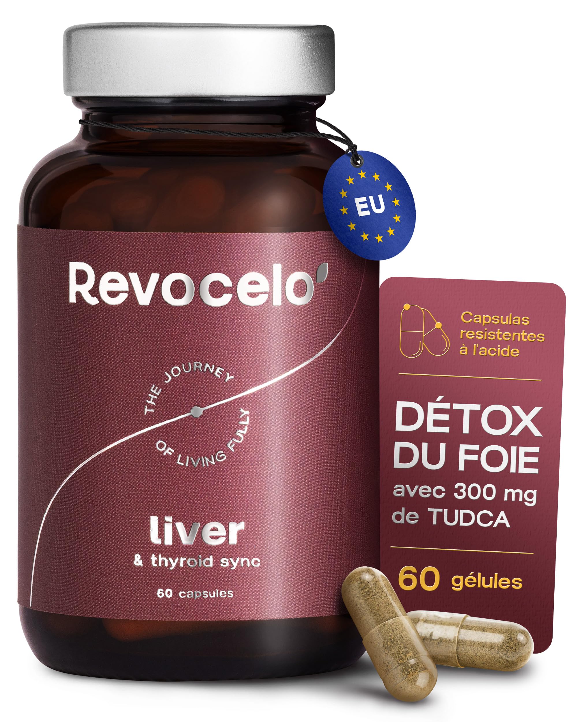 TUDCA 300 mg – Complexe Foie & Thyroïde | Avec Chardon-Marie, Choline, Glutathion Liposomal & Sélénium, 60 Gélules, Fabriqué dans l’UE