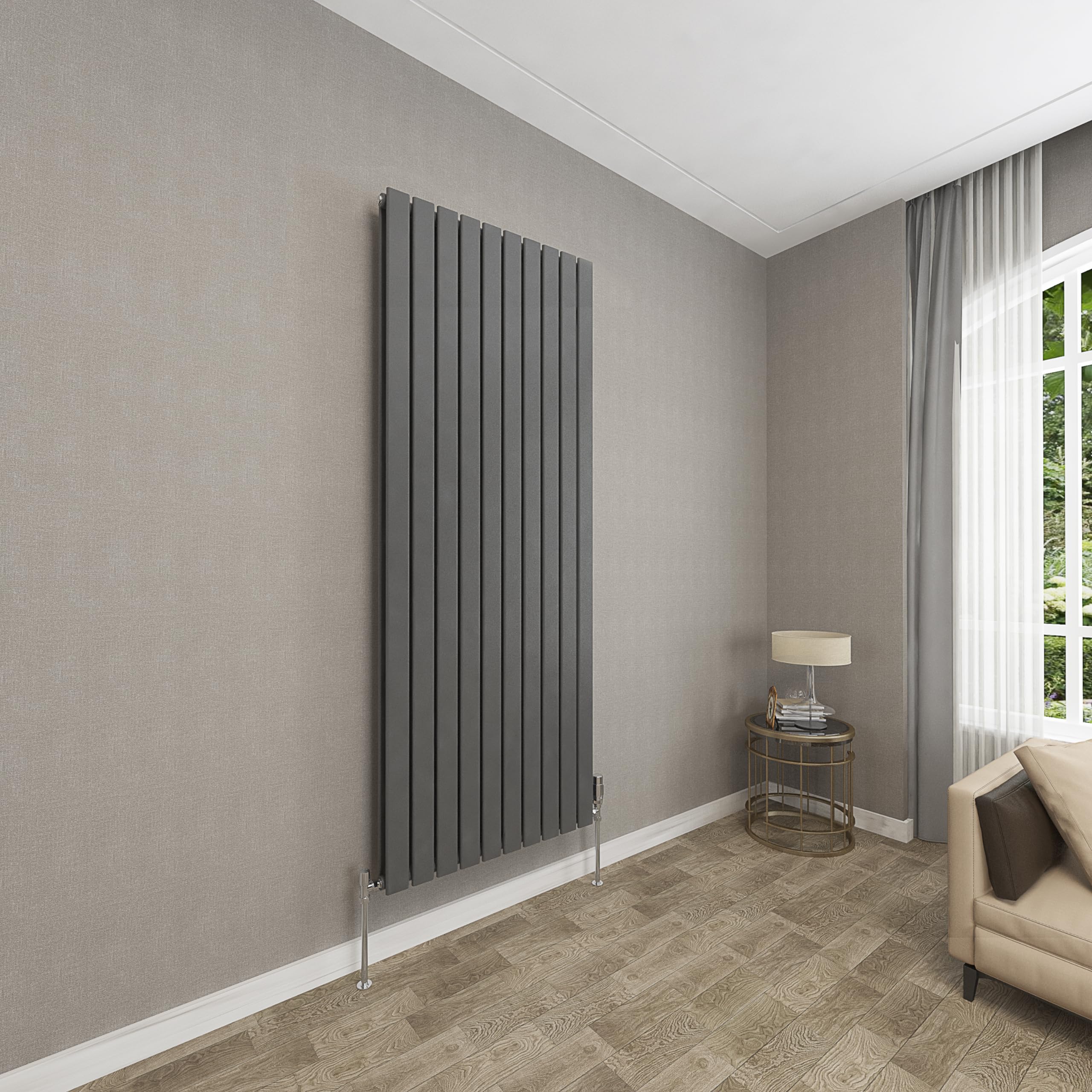 Sky Bathroom Anthracite | 1800X680mm Vertical Designer Radiators Flat Panel Double Panel Central Heating Radiator