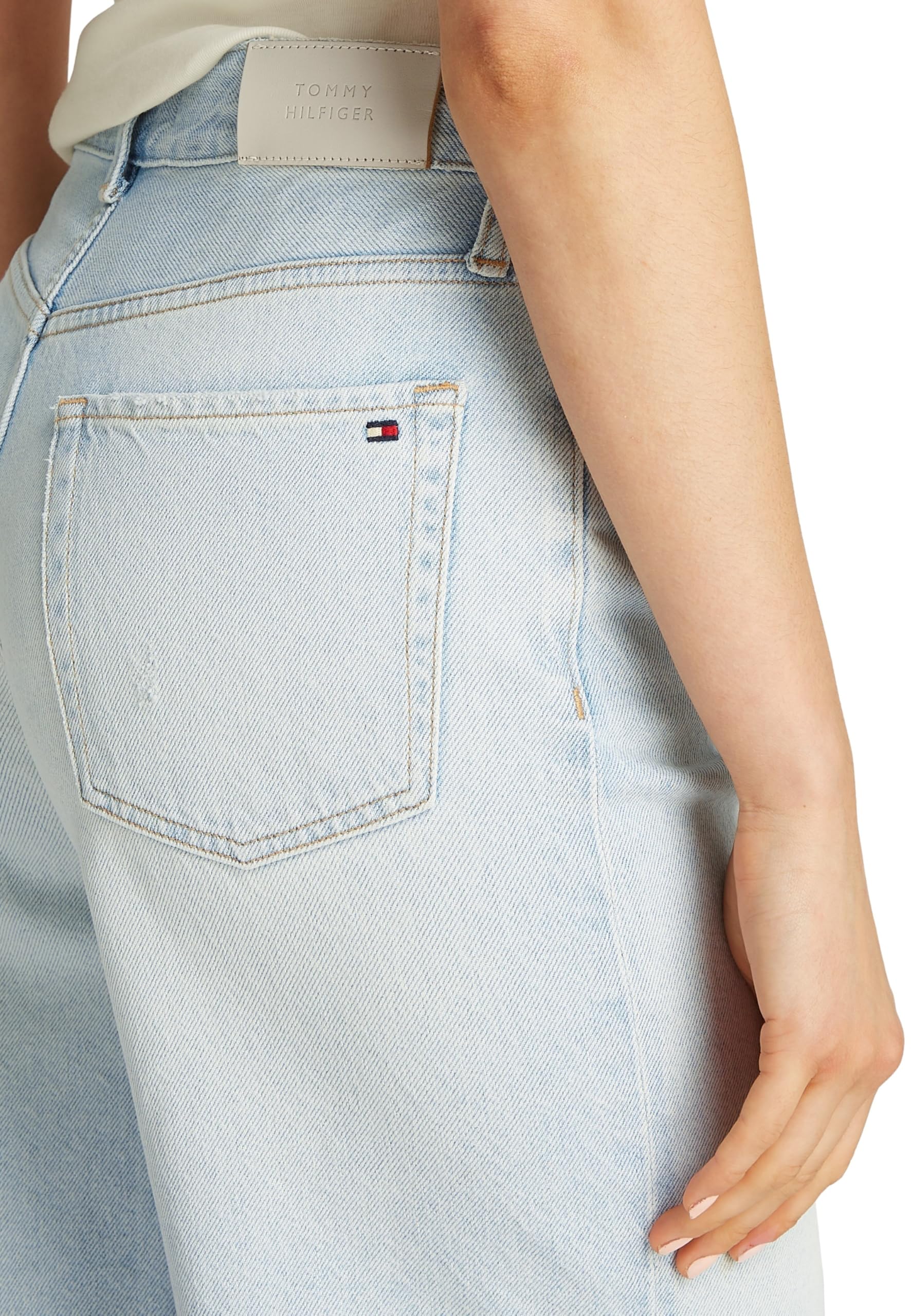 TOMMY HILFIGER Dnm Bermuda Short Hw Sky Ww0ww44388 - DNM BERMUDA SHORT HW SKY WW0WW44388 Kobiety