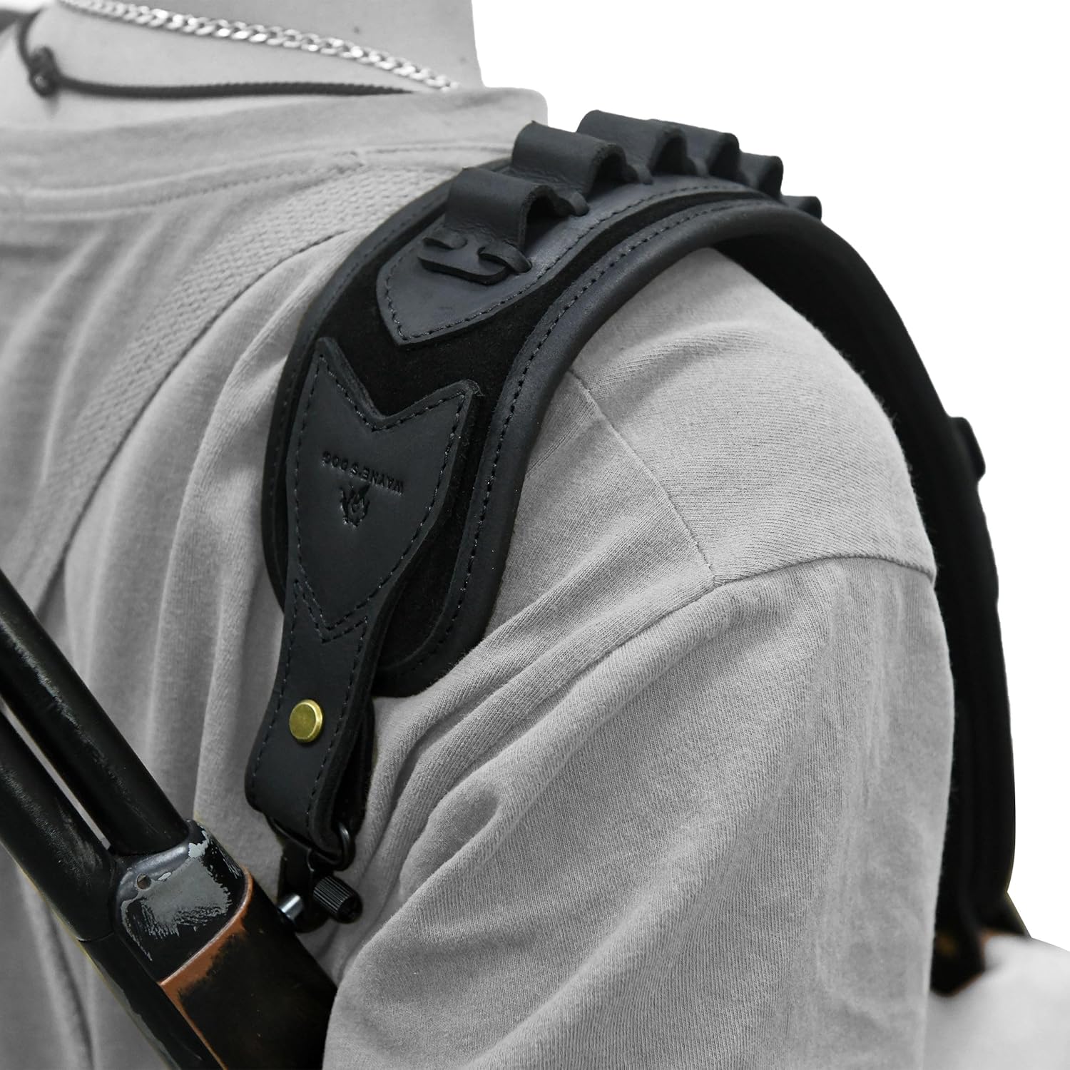 .357 .30-30 .35 .38 No Drill Leather Rifle Sling with Stock Harness and Barrel Mount