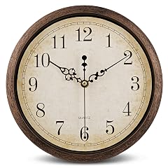 Bernhard Products Vintage Brown Wall Clock Silent Non Ticking 10 Inch Quality Quartz Battery Bernhard Products Vintage Brown Wall Clock Silent Non Ticking 10 Inch Quality Quartz Battery review