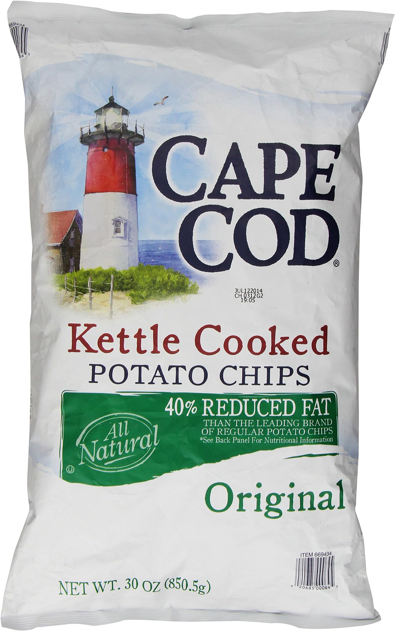 Cape CodOriginal Reduced Fat Potato Chips, 30 Ounce