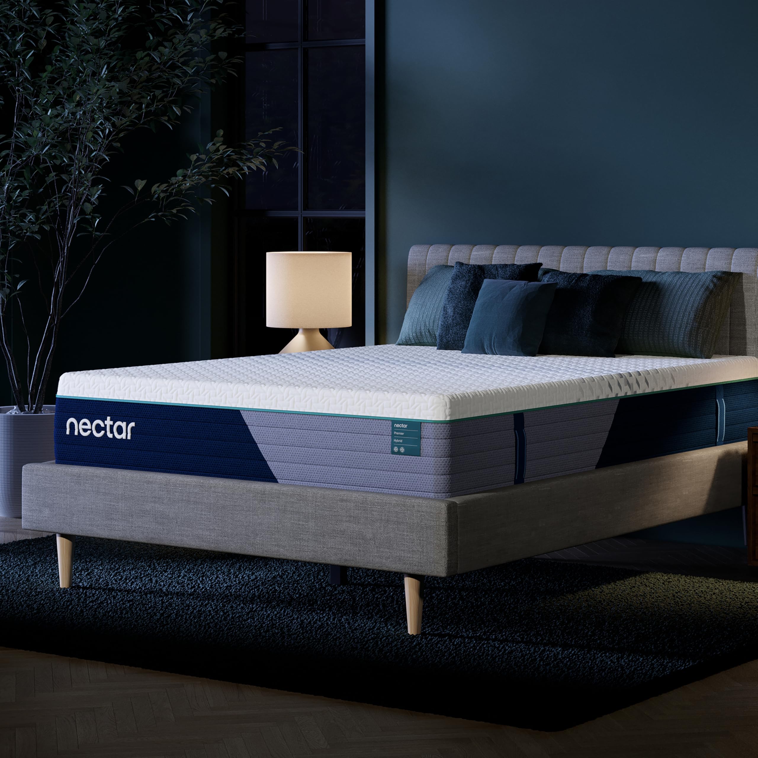 nectar premier hybrid 13 king mattress - medium firm - memory foam amp innerspring coils - cooling upgrade - 2 pressure relief layer - mattress in a box - 365