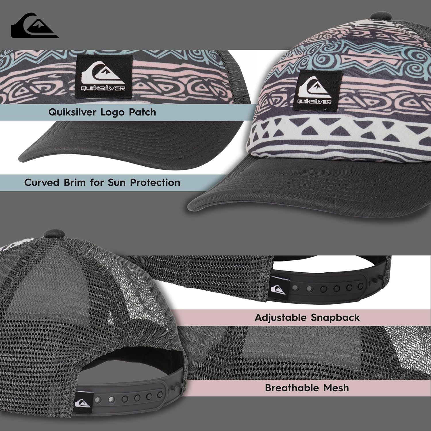 Quiksilver Boys' Quiksilver Boy's Emu Coop Snapback Trucker Hat Youth