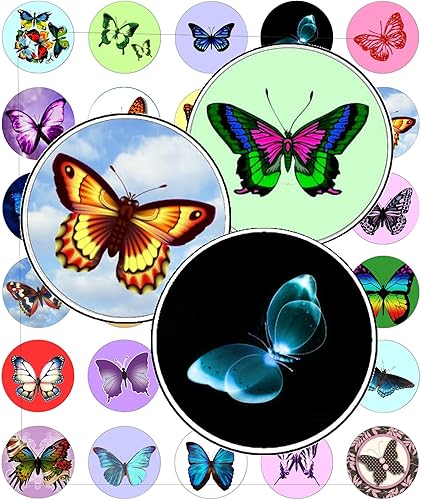 Miniatura 1 de 60troquelada 1 mariposas tapa de botella imágenes un