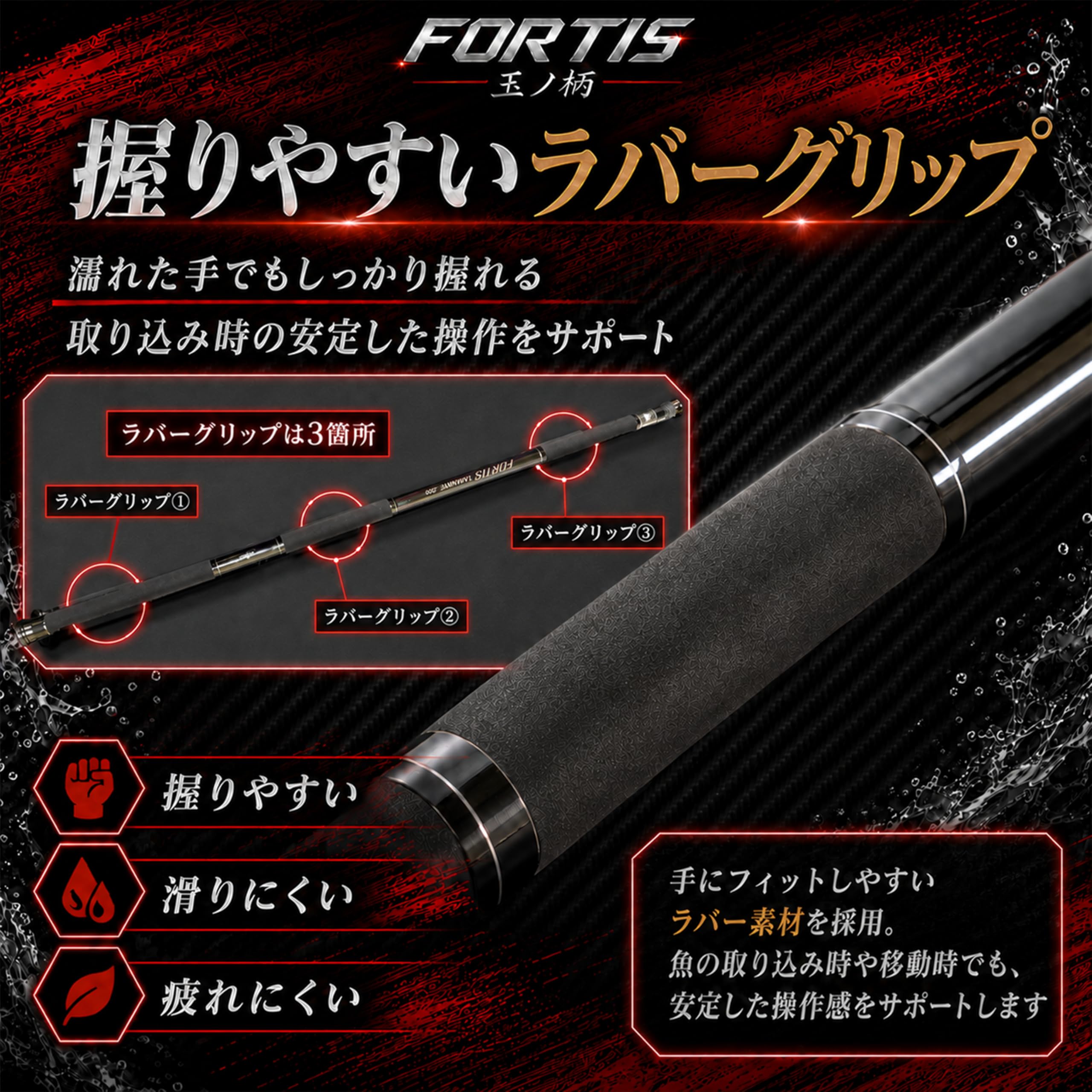 Amazon | solfiesta FORTIS 玉ノ柄 550 タモの柄 ランディングシャフト
