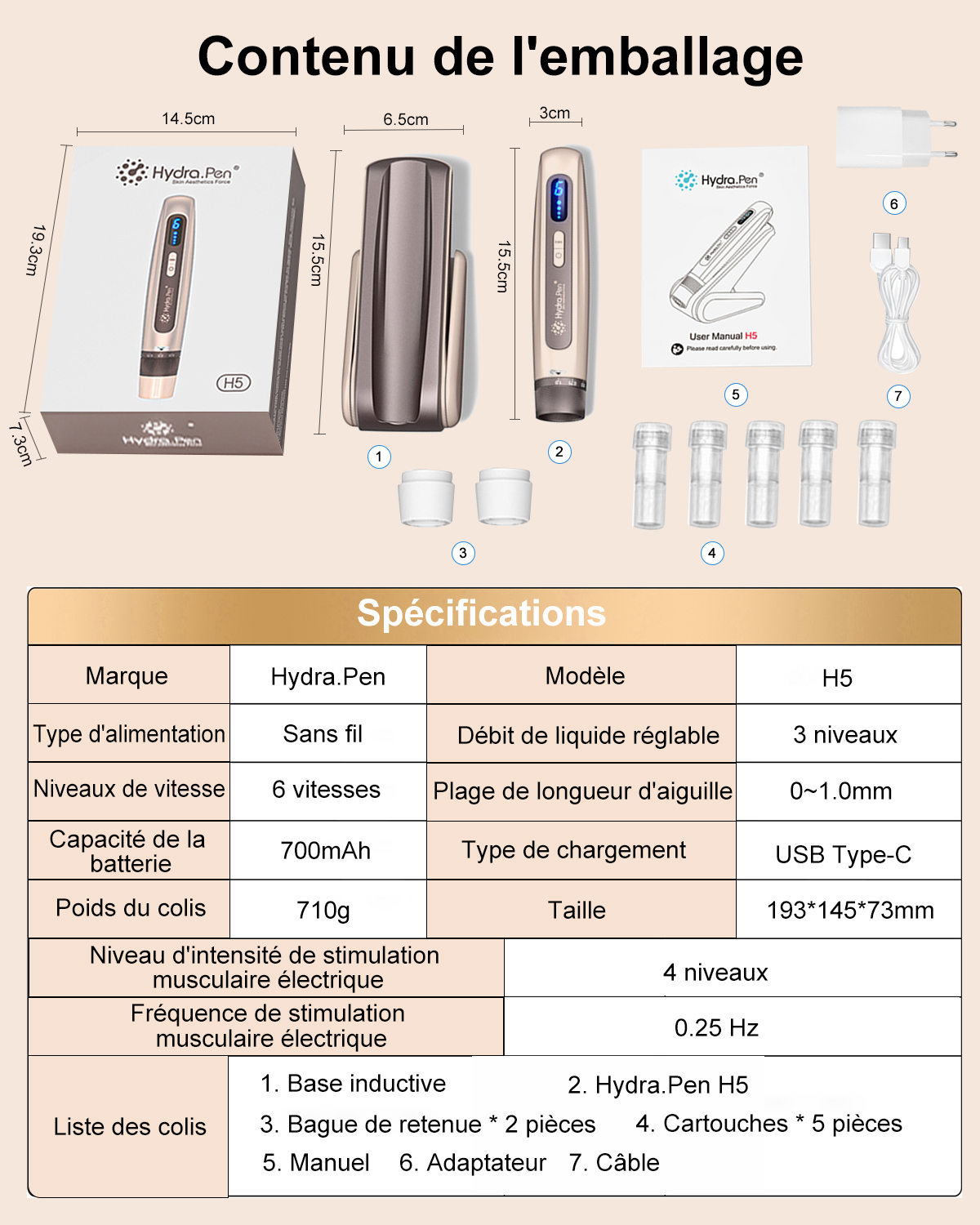 Hydra Pen H5 Dermapen Microneedling Pen, Current EMS Micro
