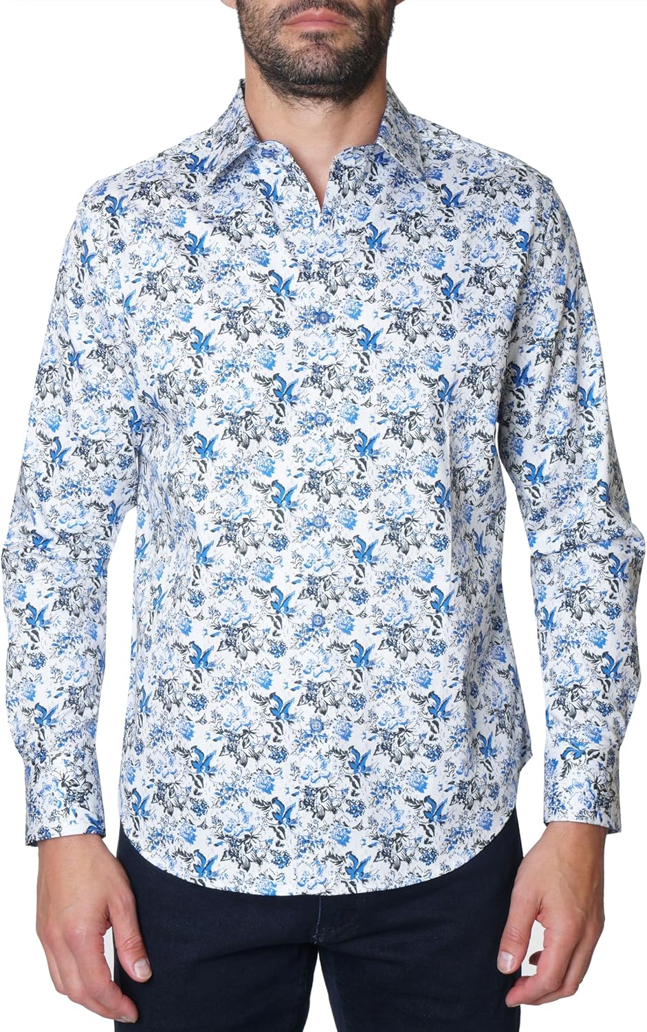 Robert Graham Mens Long Sleeve Patterned Button Down Shirt