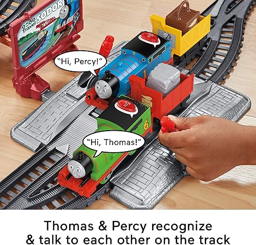 Miniatura 3 de Thomas  Friends Talking Thomas  Percy - Juego de tren motorizado y pistas para niños en edad preescolar a partir de 3 años