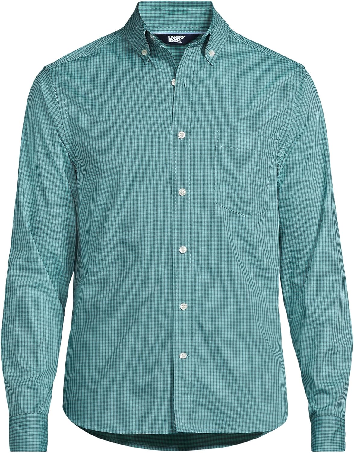 Lands' End Men's Long Sleeve Tailored Fit Travel Kit Shirt
