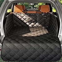 Zanch Heavy Duty SUV Dog Cargo Liner Mat - Waterproof Non-Slip Trunk Protector, Cushioned Sides, 60/40 Split, Bumper Flap, Medium Black
