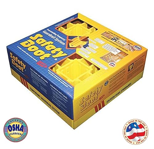 Miniatura 6 de Safety Boot SB024-B Yellow OSHA Compliant Guardrail Base w/Toeboard Slots (24 Ct.)
