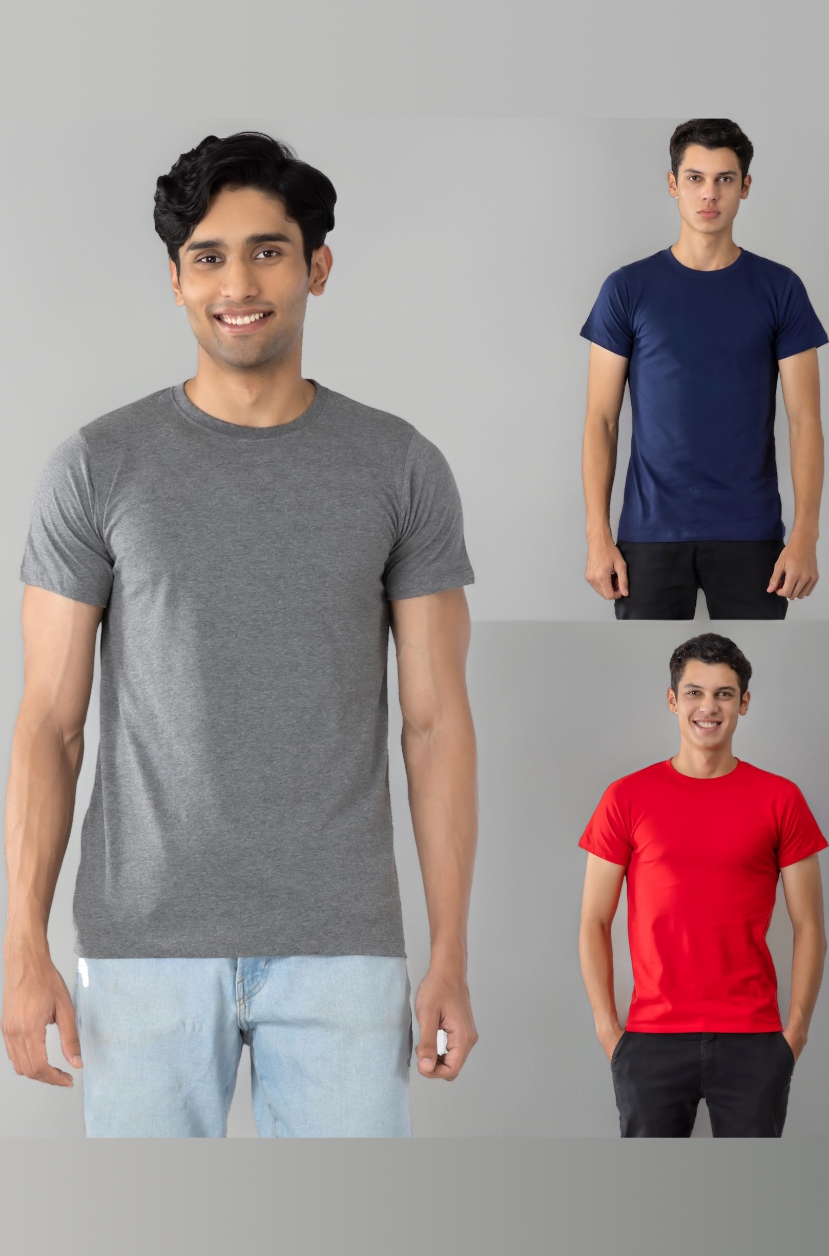 Chromozome Mens Cotton Rich Regular Fit T-Shirts (Pack of 3)