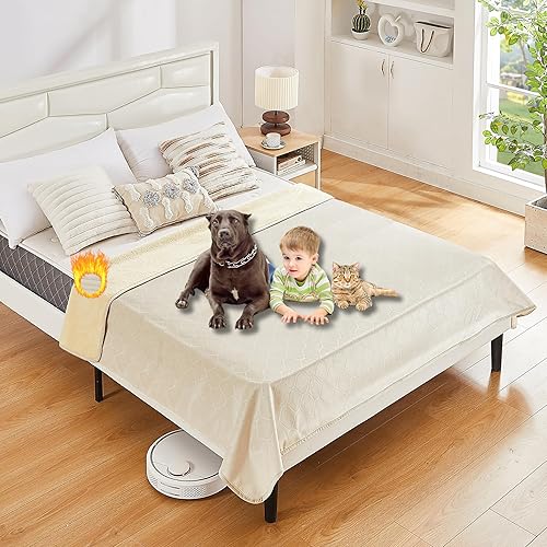 Miniatura 10 de Manta reversible de forro polar impermeable para sofá o cama, manta de lujo de felpa suave y esponjosa, súper acogedora y cómoda para todas las