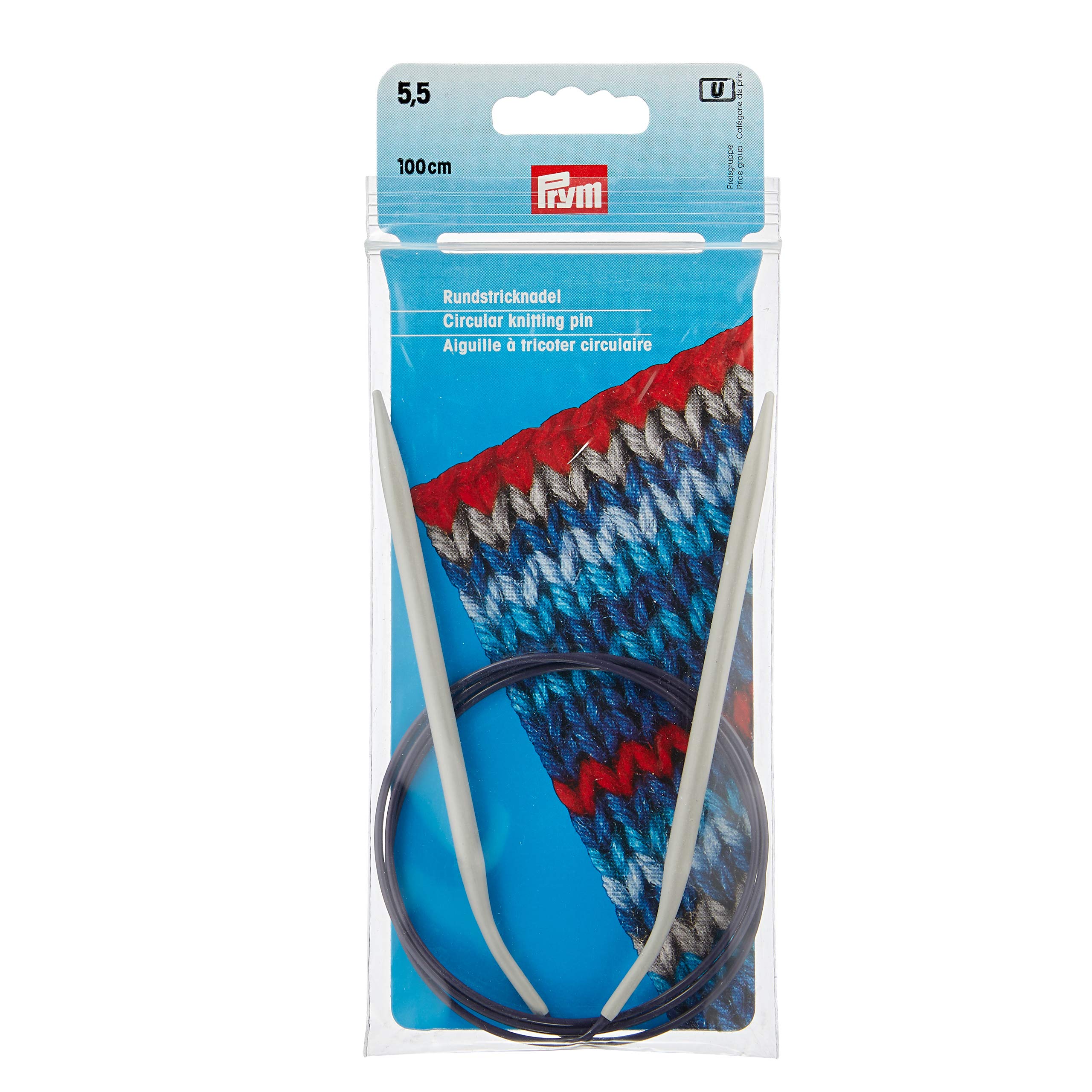 Prym Circular Knitting Needle, Aluminium, Grey, 5.5 mm