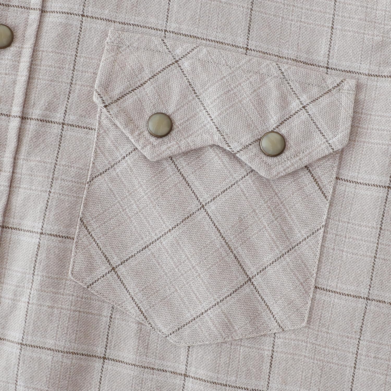 Dubinik® 6.3 oz Flannel Shirt for Men Long Sleeve Casual Cozy Snap Button Western Plaid Shirts Soft Pure Cotton - Image 5