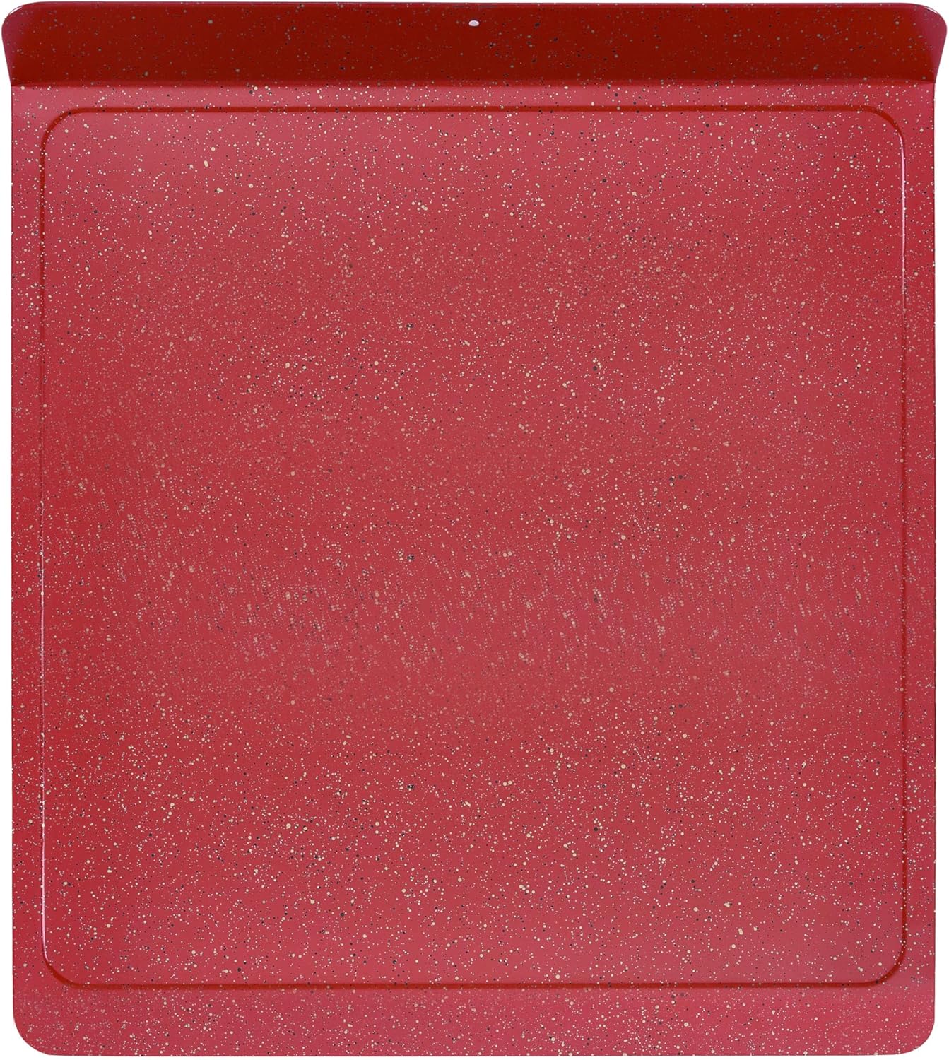 casaWare Large Flat Baking Cookie Sheet, 12.5 x 14-inch with a 1.5-inch Handle, Ceramic Non-Stick Coating (Red Granite) - Image 2