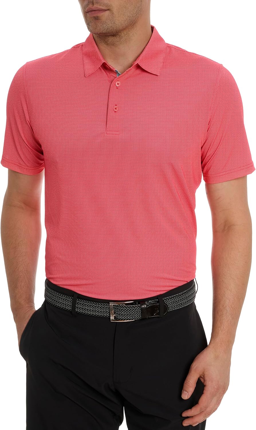 Robert Graham Men's Hyde 3 Short Sleeve Knit Polo Shirt
