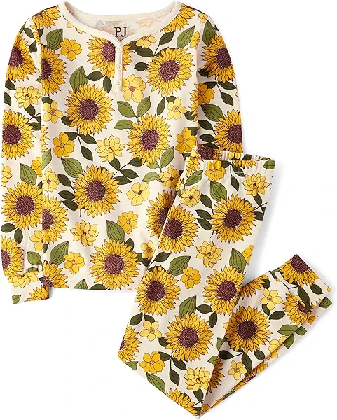 The Children's Place Girls' Long Sleeve Top and Pants Snug Fit