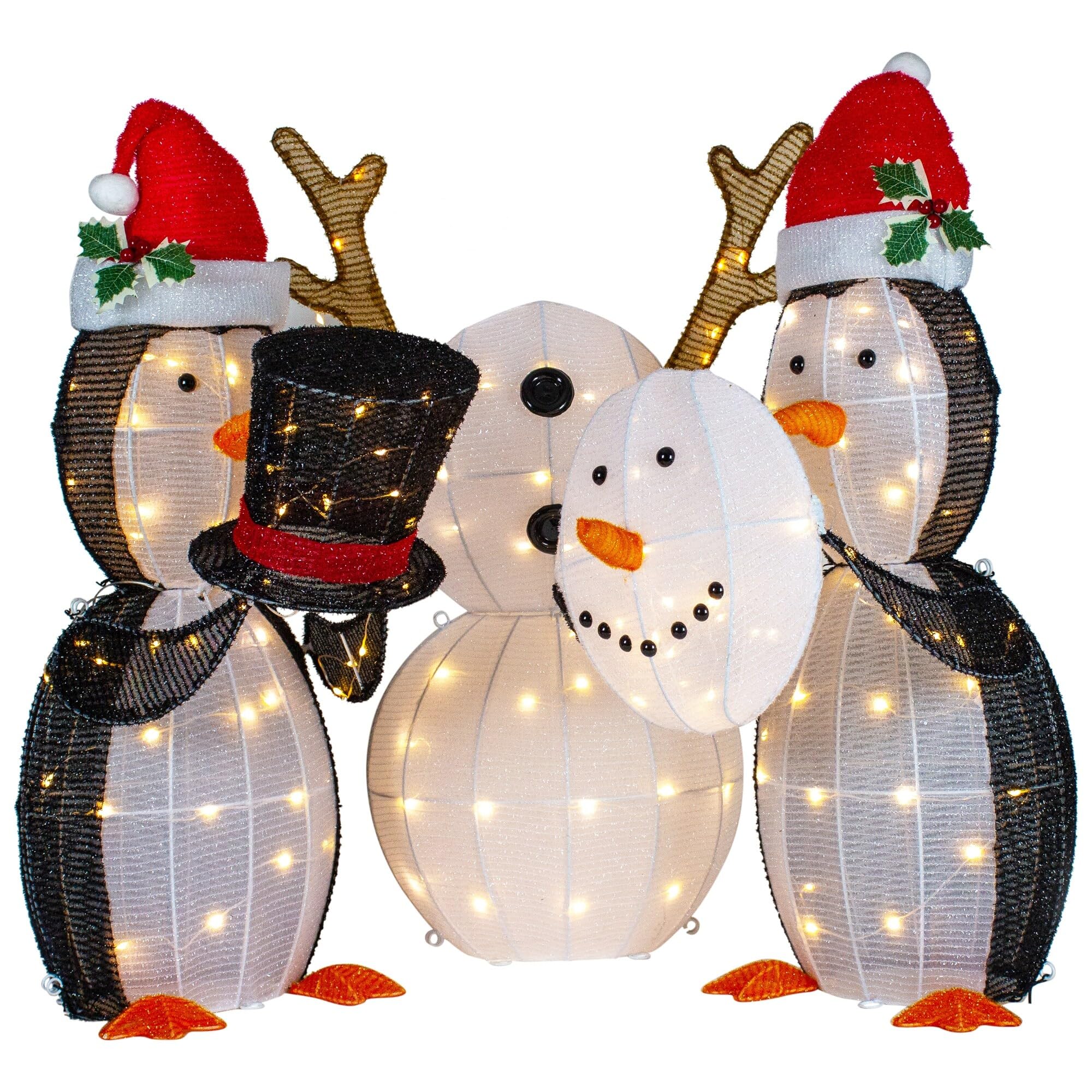 snowman ランプ penguin 電気 Xmas 置物 christmas Amazon.com: Lighted Snowman Outdoor Christmas Decorations