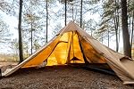 Tente chaude avec sortie pour poêle 4-8 personnes Grande tente tipi pour camping en famille
