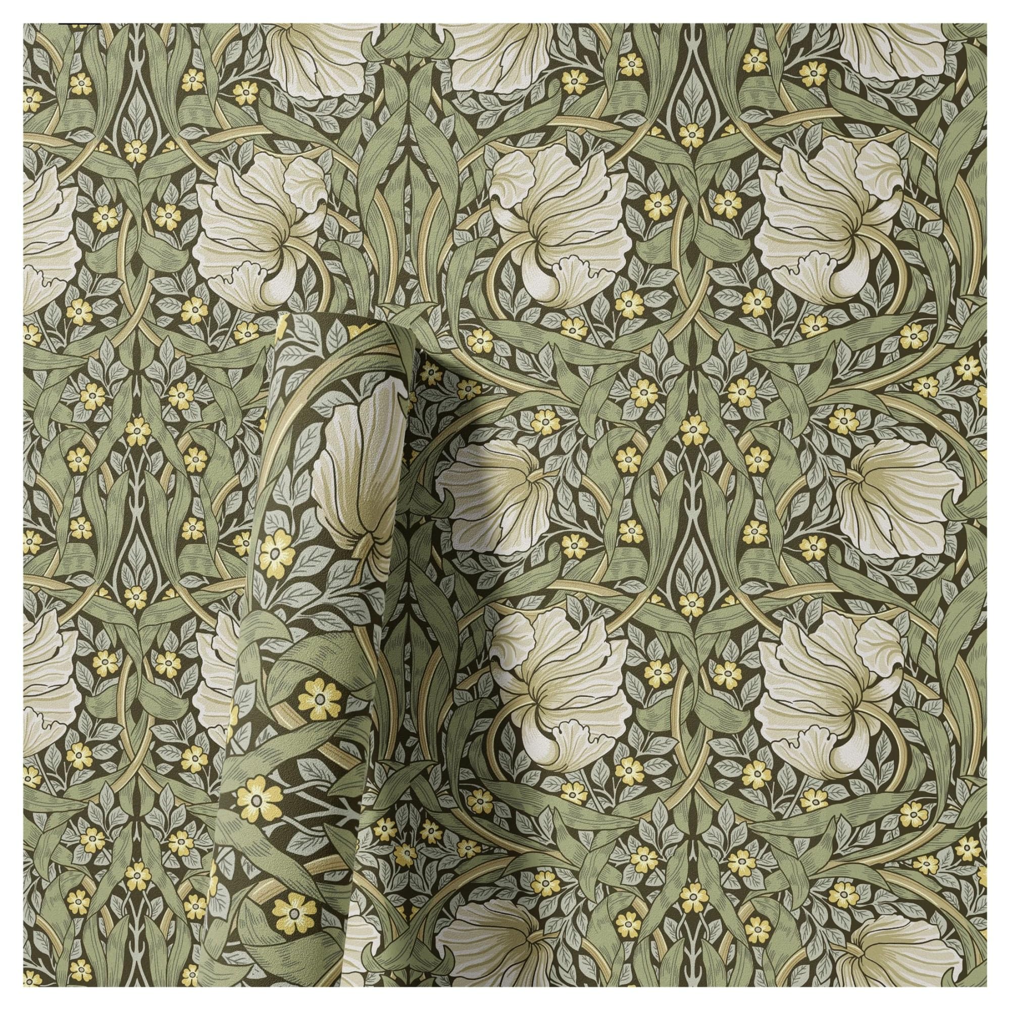 RYQZHHY Floral Peel Stick Wallpaper Vintage Botanical Peel and Stick Dual Tone Wall Mural Cooking Space Rest Arrangement(C,2mx45cm(78.7x17.7in))