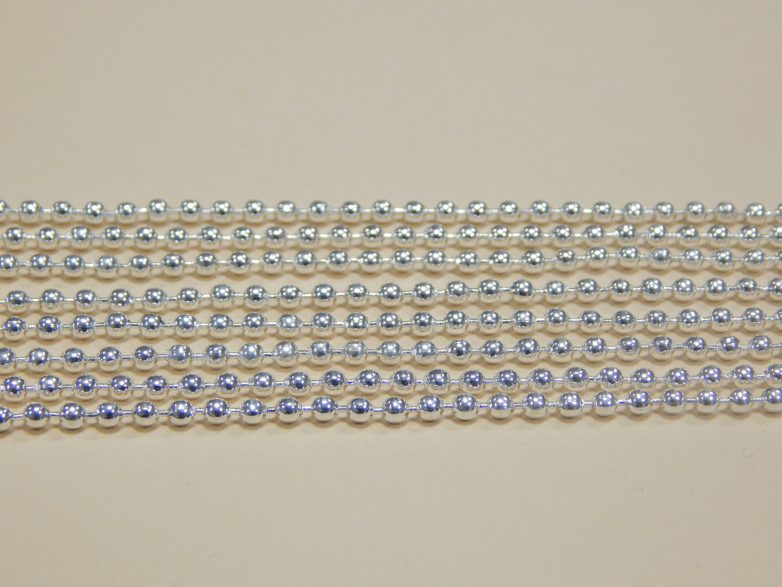 Perlin Catena A Sfere In Metallo Argento 2,5 Mm - Bobina Da 5 Metri Per Creazione Gioielli Fai Da Te - 3