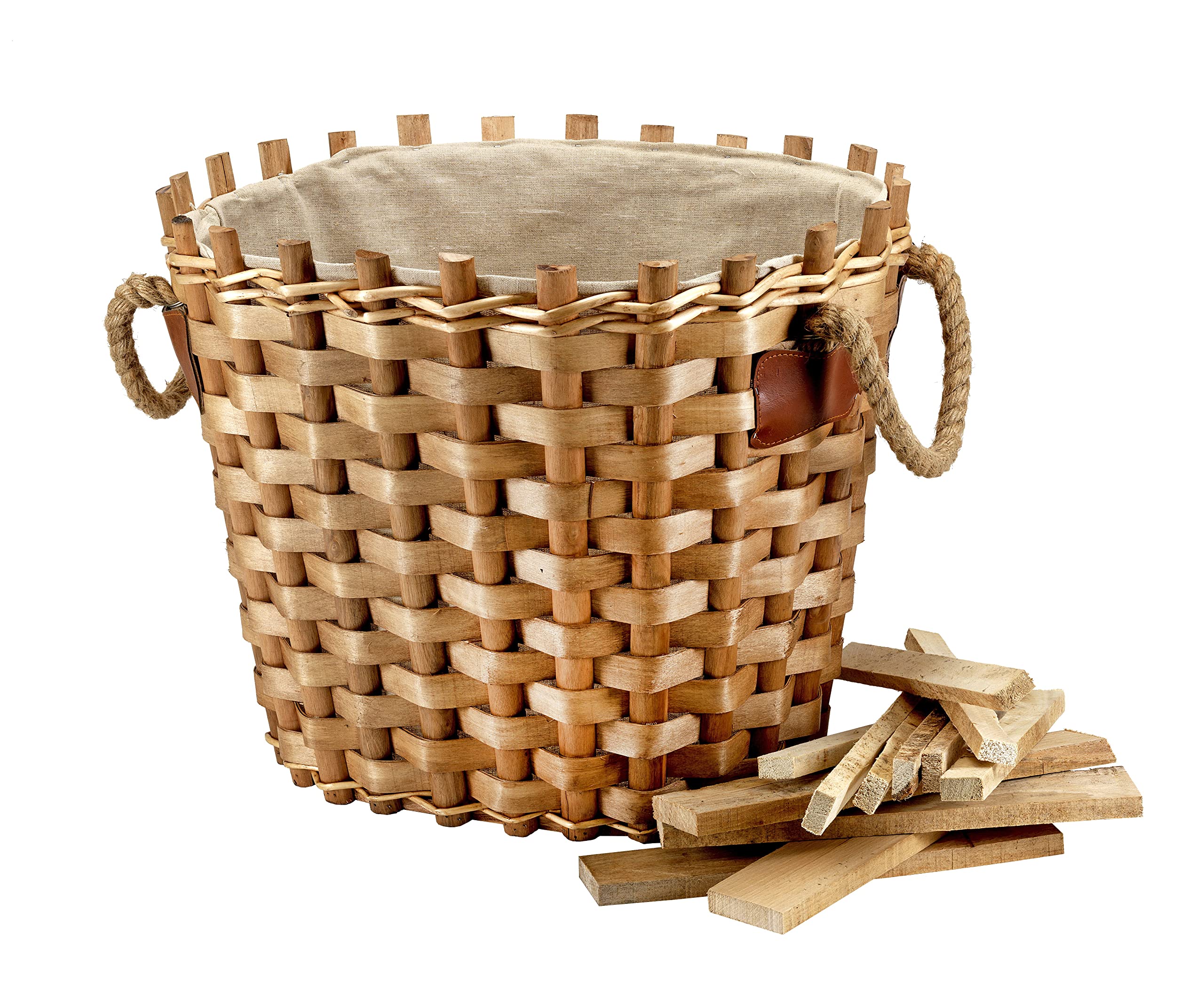 Linea Garden Friend Cesto portalegna Foderato Forma Ovale
