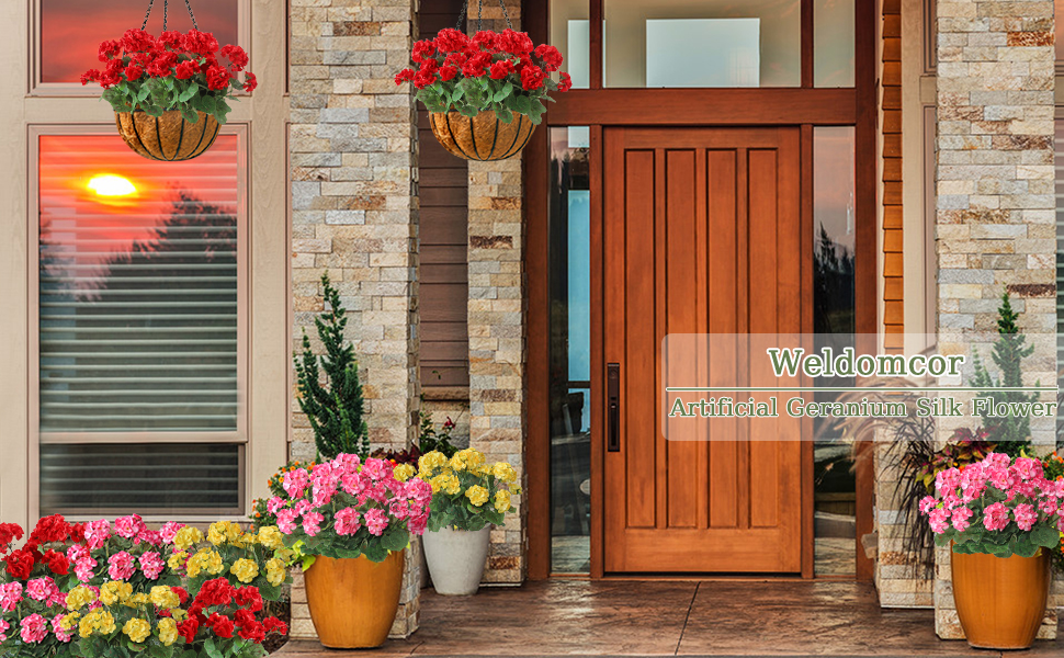 GREENRAIN Fiori artificiali per esterni, fiori finti per decorazione