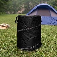 Vista 37 de Wakeman Outdoors, bote de basura plegable con tapa de apertura rápida y cierre (33 galones). Ideal para reciclaje, campamentos y más. Color verde