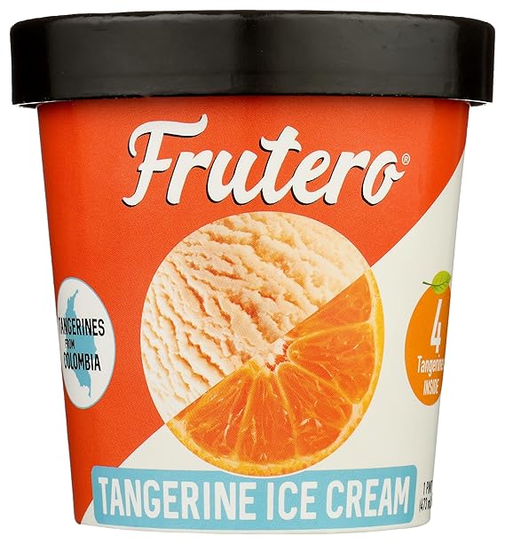 Frutero Ice Cream Tangerine Ice Cream, 1 PT Grocery