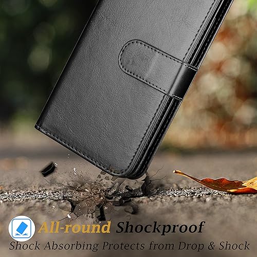 Miniatura 8 de Funda para Galaxy A13 5G, funda tipo cartera para Galaxy A13 5G, piel sintética Takfox 9 ranuras para tarjetas Soporte para tarjeta de crédito de