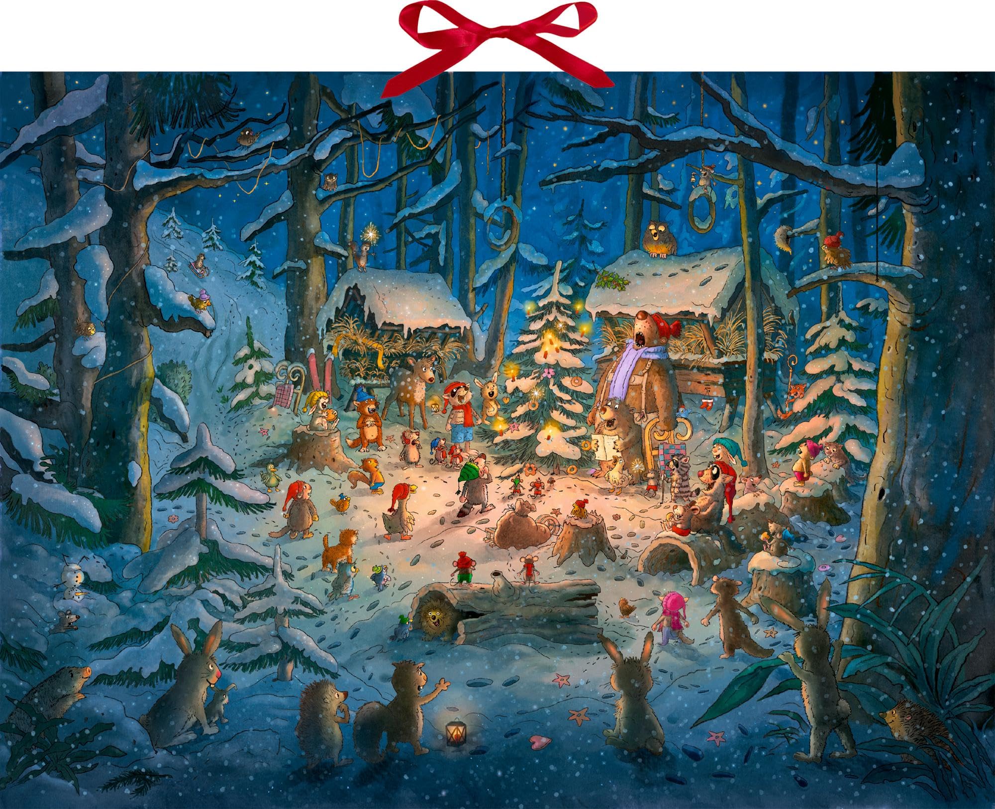 Walko Wand-Adventskalender - Tierischer Chor im Winterwald - Kalender 1