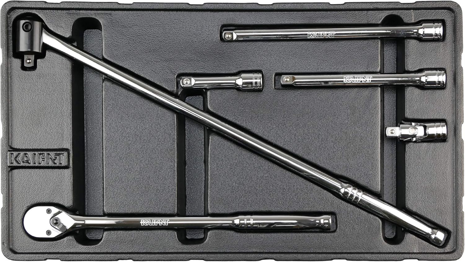 K501 3/8-Inch Drive Long Handle Ratchet & Breaker Bar Set, 6-Piece