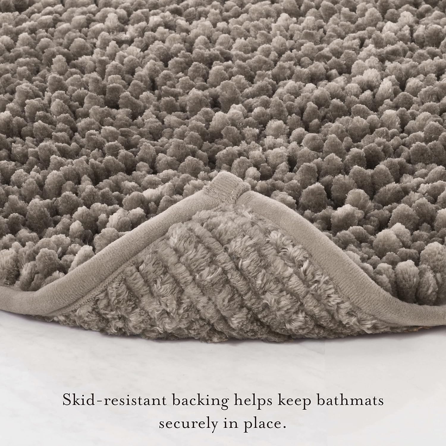 Laura Ashley Butter Chenille Bath Rug, Absorbent Shaggy Bathroom Mat, Non Slip plush Carpet Rugs for Tub and Sink - Image 3