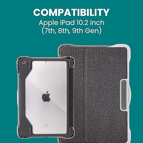 Miniatura 2 de Brenthaven Edge - Funda tipo libro con soporte para iPad de 9, 8 y 7 generación (10.2 pulgadas), duradera, versátil, segura y probada contra caídas