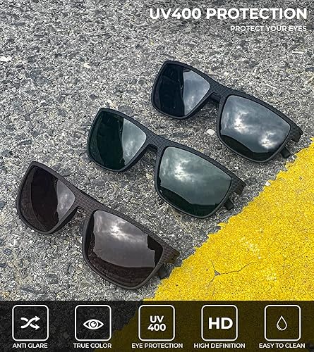 Miniatura 5 de KALIYADI Gafas de sol polarizadas para hombre, gafas de sol ligeras con protección UV para conducir, pescar y jugar golf