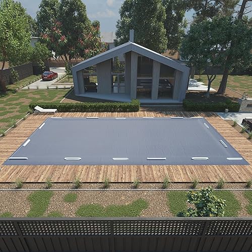 ColourTree Lona protectora prémium de 18 x 36 pies para alberca para el invierno, color azul, resistente, impermeable, resistente a los rayos UV