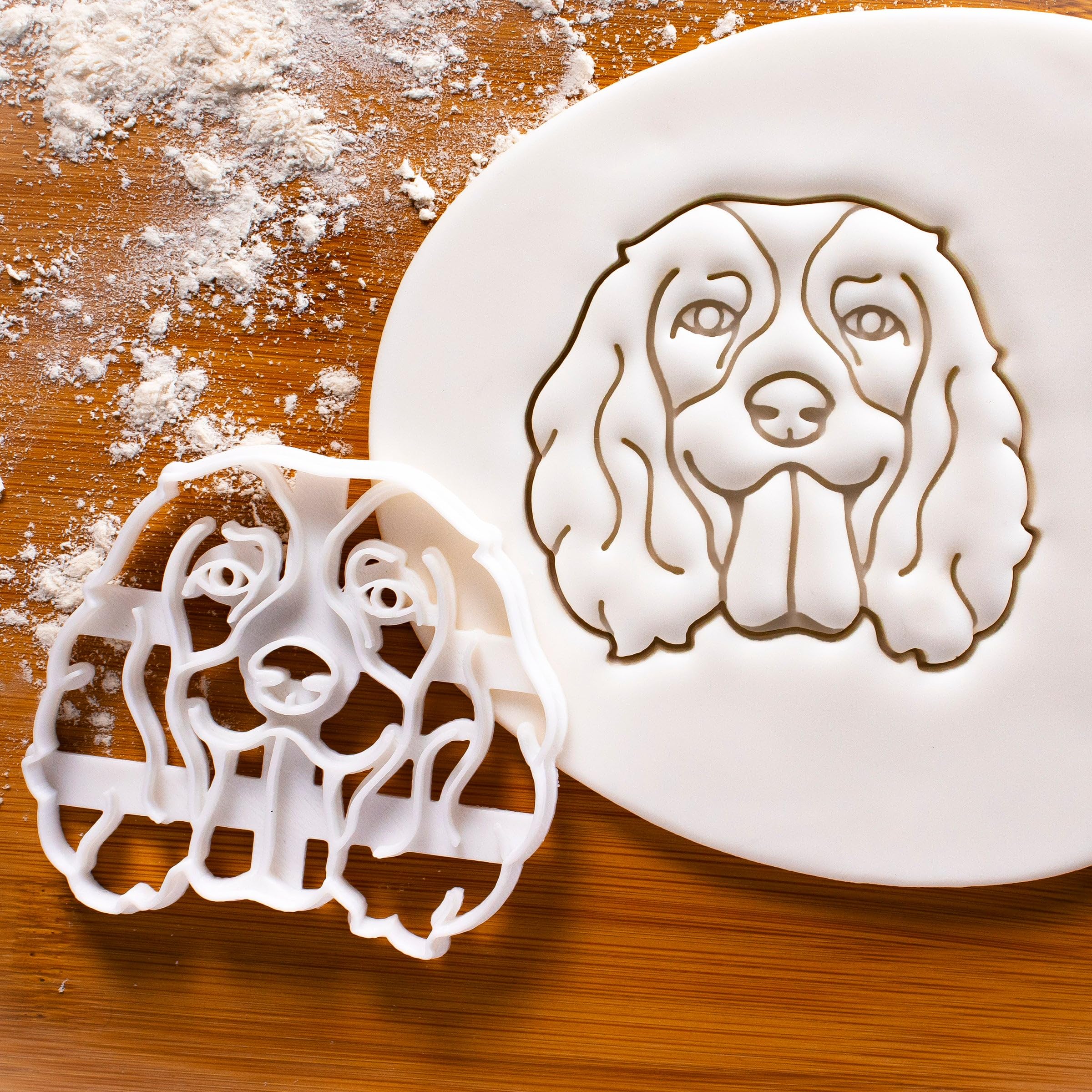 3er Set English Springer Spaniels Ausstechformen (Formen: Gesicht, Springend & Silhouette), 3 Teile, Bakerlogy