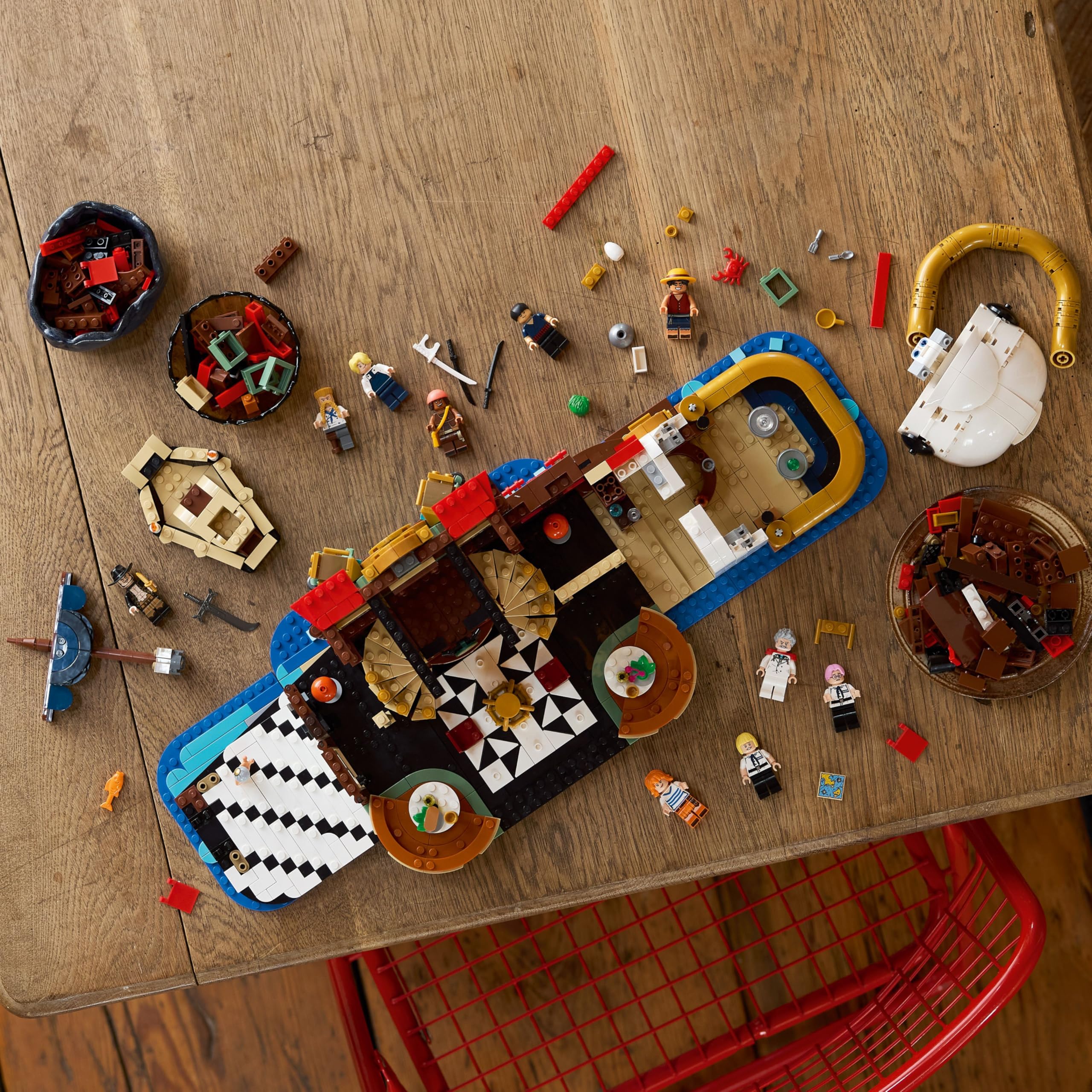 LEGO ONE PIECE Pływająca restauracja Baratie 75640 | Restauracja Baratie, zestaw dla dorosłych, prezent dla fana ONE PIECE, model do ekspozycji, 3402 elementy