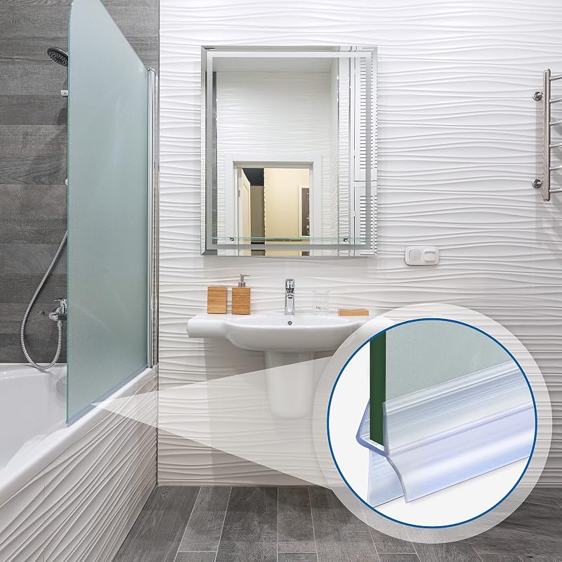 DOPPOSO Zuhanykabin Ajtó Tömítés 2x80cm 4-6mm Üveghez Vízlepergető Gumi