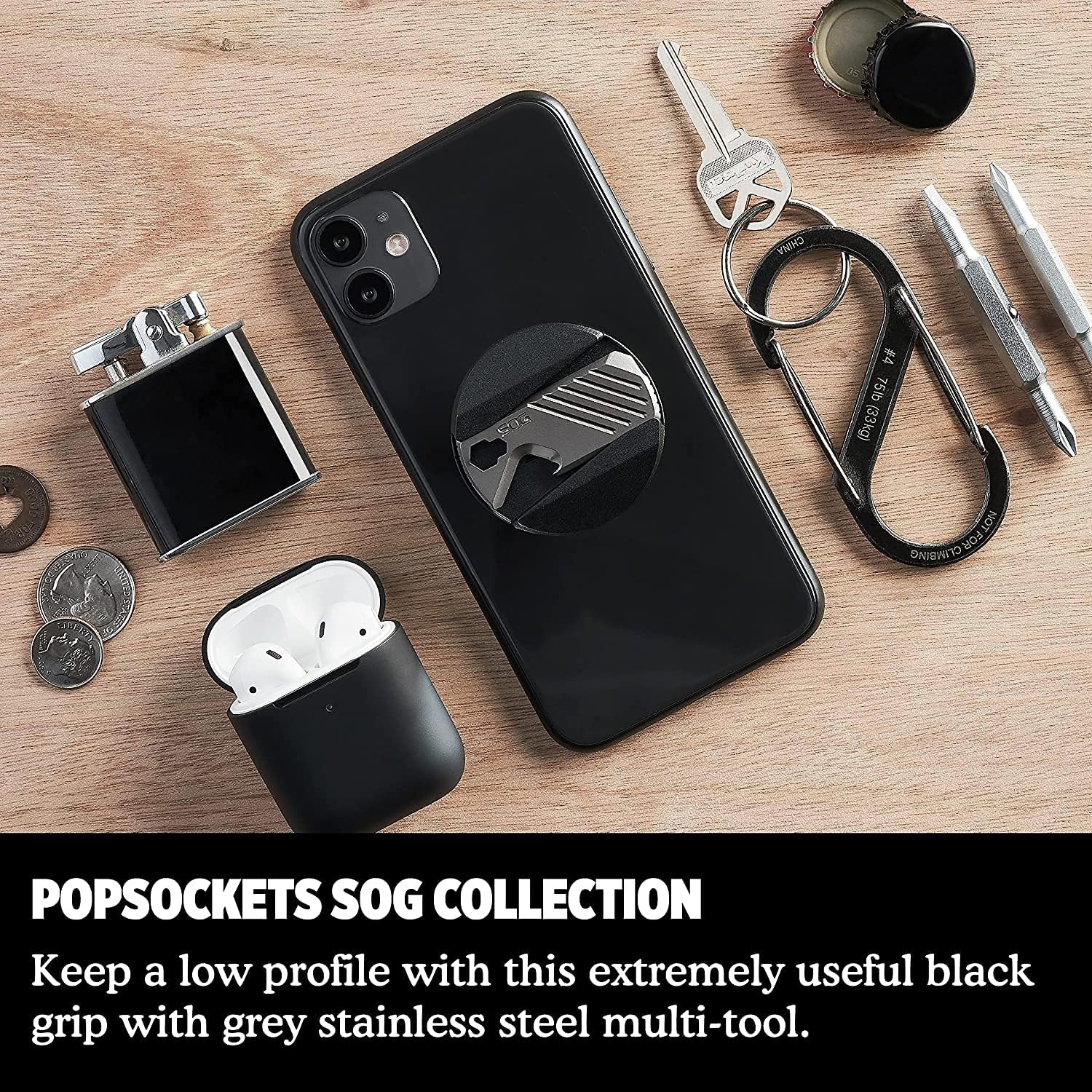 PopSockets: PopGrip SOG Multi Tool - Black, for smartphones image 4