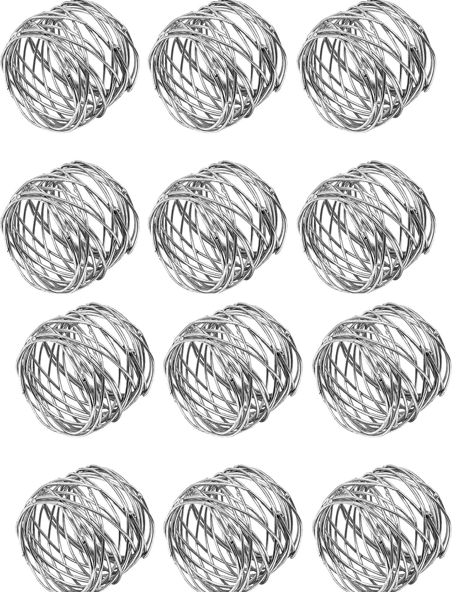 HarLen Lot de 200 ronds de serviette ronds faits à la main en maille pour salle à manger ou fête