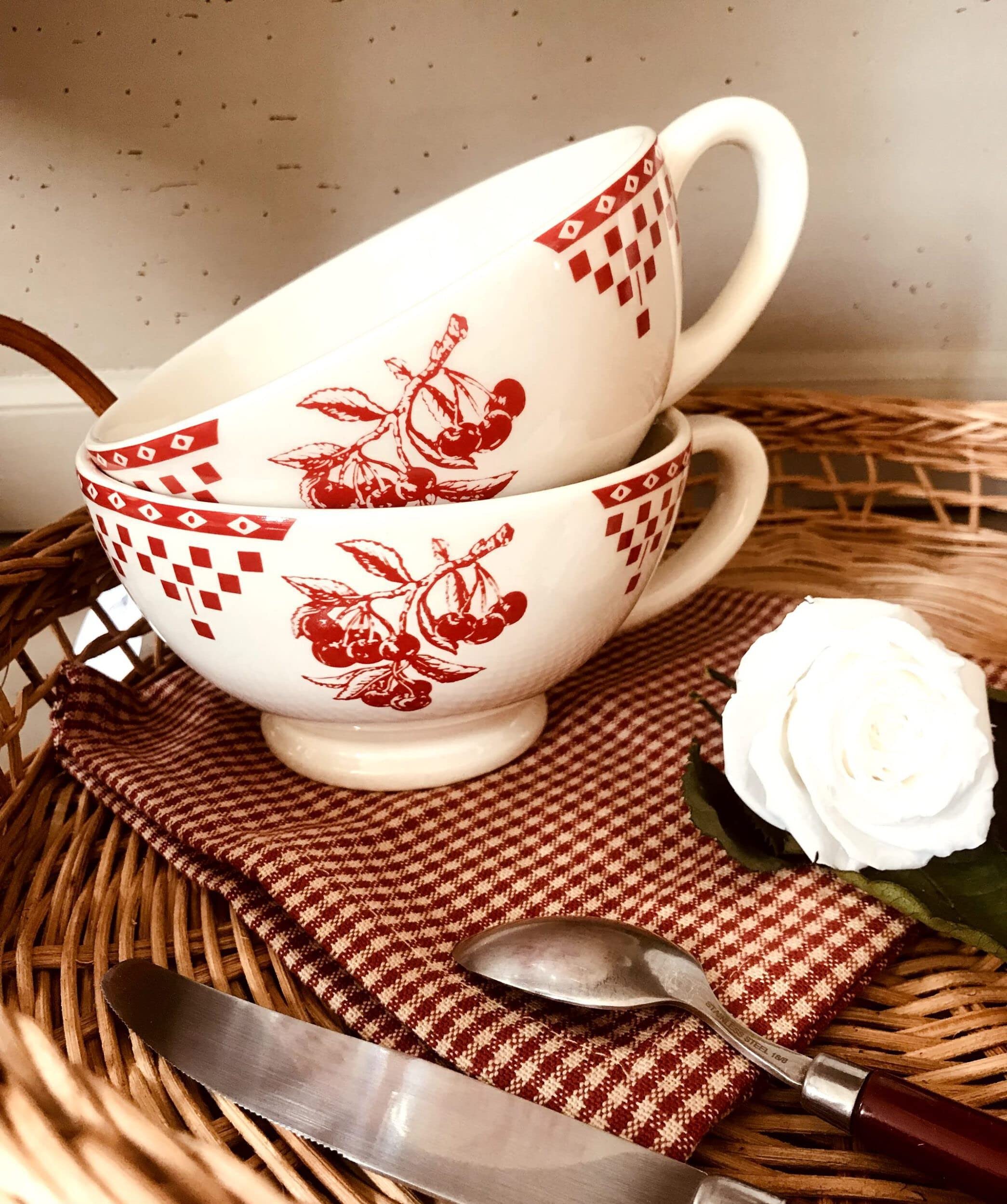 BOL À DÉJEUNER marque Comptoir de Famille décor grappes de raisin EUR 20,00 - FR